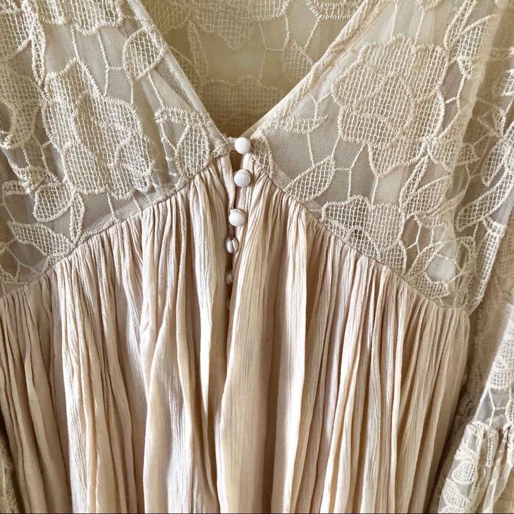 Free People Lace Dress - Bell Sleeves - Picture 10 of 12